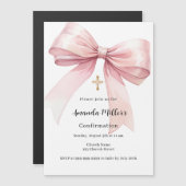 ピンクボーガール確認 マグネット招待状 (正面/裏面)