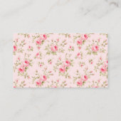 ピンクボーガール赤ちゃんシャワーおむつラッフルエンクロージャー エンクロージャーカード (裏面)