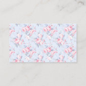 ピンクボーガール赤ちゃんシャワーおむつラッフル エンクロージャーカード (裏面)