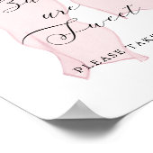 ピンクボーガール赤ちゃんシャワーベビーは甘い ポスター (角)