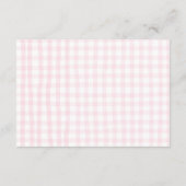 ピンクボーガール赤ちゃんシャワーラッフルおむつ エンクロージャーカード (裏面)