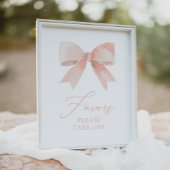 ピンクボーガール赤ちゃんシャワー好意サイン ポスター