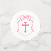 ピンクボークレストバプティステーブル コンフェッティ (スモール正面)