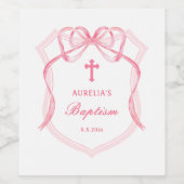 ピンクボークレストバプテスマ ワインラベル (シングルラベル)