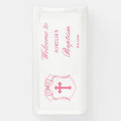 ピンクボークレストバプテスマ 横断幕 (縦)