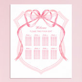 ピンクボークレスト洗礼着席表 ポスター