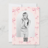 ピンクボーズキュートコケットコテージシックスウィート16 招待状 (裏面)