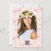 ピンクボーズキュートコケットコテージシックブライダルシャワー 招待状 (裏面)