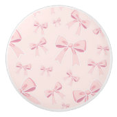 ピンクボーズキュートコケットコテージシック セラミックノブ (正面)