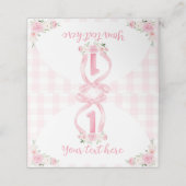 ピンクボーズコケット誕生日座席表 プレイスカード (外部開封)