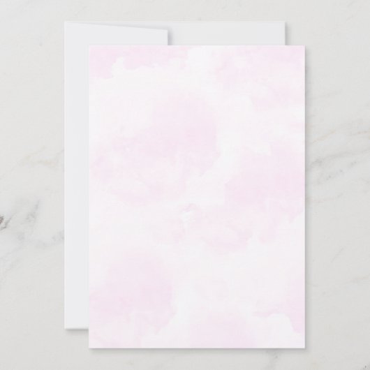 ピンクボーズバルーン誕生日招待状 招待状 (裏面)