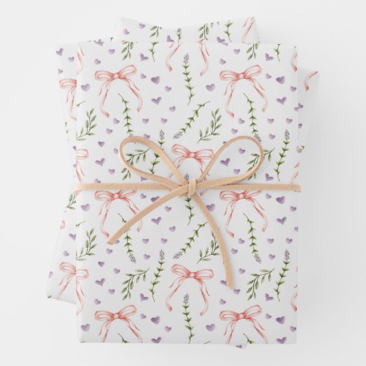 ピンクボーズフローラ誕生日シャワ結婚ーの ラッピングペーパーシート (インサイチュ)