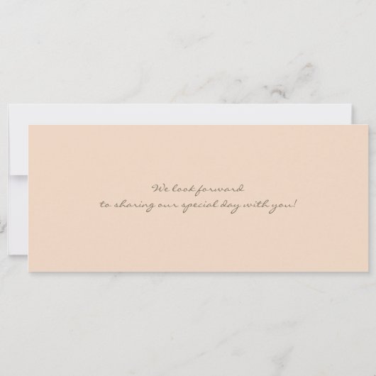 ピンクボーディングパスチケットビンテージ結婚式招待状 招待状 (裏面)