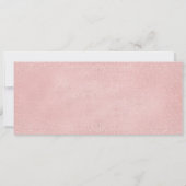 ピンクボーディングパス旅行飛行機ギフトチケット 招待状 (裏面)