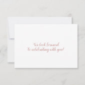 ピンクボーディングパス飛行機チケット応答RSVPカード 出欠カード (裏面)