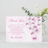 ピンクボーバルーンガール誕生日サンキューカード サンキューカード (スタンド正面)