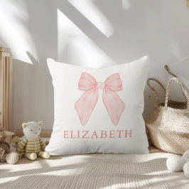 ピンクボーパーソナライズされたフローラベビー クッション