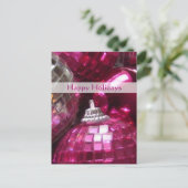 ピンクボーブルズハッピーホリデー葉書ポートレート シーズンポストカード (スタンド正面)