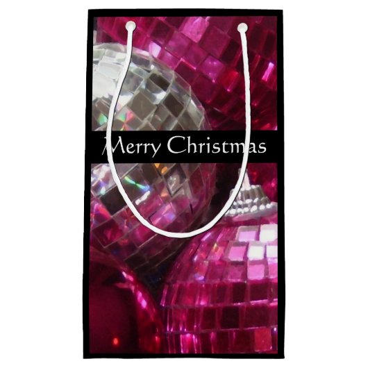 ピンクボーブルズメリークリスマス抱き枕スモールブラック スモールペーパーバッグ (正面)