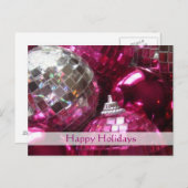 ピンクボーブル「ハッピーホリデー」はがき シーズンポストカード (正面/裏面)
