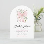 ピンクボーモダンコケットフローラブライダルシャワー 招待状 (スタンド正面)