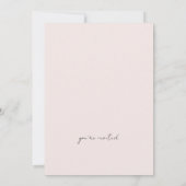 ピンクボーモダンバチェロレッテ招待状 招待状 (裏面)