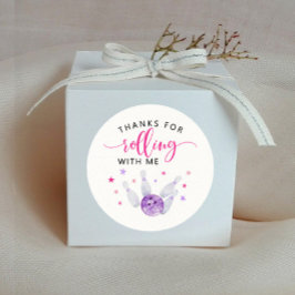 ピンクボーリング子供の誕生日パーティーの好意 ラウンドシール