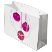 ピンクボールクリスマスオーナメント大抱き枕 ラージペーパーバッグ (裏面アングル)