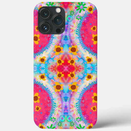 ピンクボーHoフローラおもしろいスタイリッシュ抽象芸術 Case-Mate iPhoneケース (裏面)