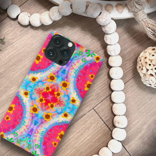ピンクボーHoフローラおもしろいスタイリッシュ抽象芸術 iPhone 13 Pro Maxケース