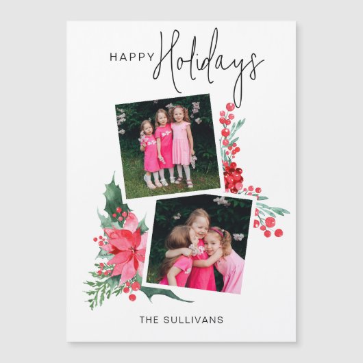 ピンクポかわいらしインセッティア&ホリー2 – 写真 (正面)