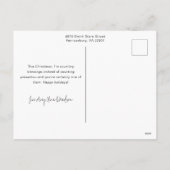 ピンクポかわいらしインセッティア&ホリー2 – 写真 シーズンポストカード (裏面)