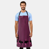 ピンクポイズカップケーキエプロン エプロン (着用した状態)