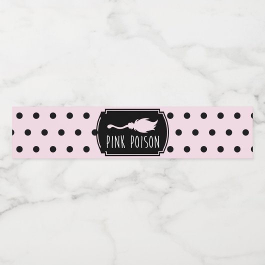 ピンクポイズハロウィンガール誕生日 ペットボトルラベル (シングルラベル)