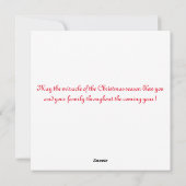 ピンクポインセチアのクリスマスカード シーズンカード (裏面)