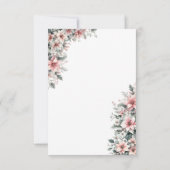 ピンクポインセチアサンキューカード サンキューカード (裏面)