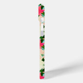 ピンクポインセチアティール(緑がかった色)クリスマス Case-Mate iPhoneケース (裏面 / 左)