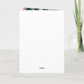 ピンクポインセチアリースメリークリスマス シーズンカード (裏面)