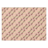 ピンクポインセチア対角ストライプクリスマス テーブルクロス (正面(横))