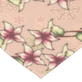 ピンクポインセチア対角ストライプクリスマス テーブルクロス (アングル)