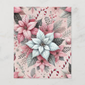 ピンクポインセチア&キャンディカネスクレープブック紙 (裏面)