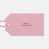 ピンクポインセチア・クリスマス ギフトタグ (裏面横)