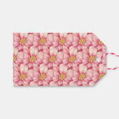 ピンクポインセチア・クリスマス ギフトタグ (正面(横))