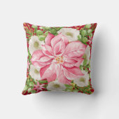 ピンクポインセチア・クリスマス クッション (裏面)