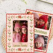 ピンクポインセチア・クリスマス シーズンカード