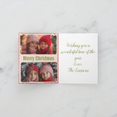 ピンクポインセチア・クリスマス シーズンカード (内部)