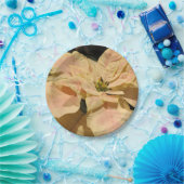 ピンクポインセティアクリスマスパーティー紙プレート ペーパープレート (パーティー)