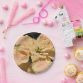 ピンクポインセティアクリスマスパーティー紙プレート ペーパープレート (パーティー)