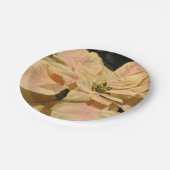 ピンクポインセティアクリスマスパーティー紙プレート ペーパープレート (アングル)