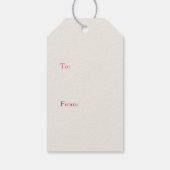 ピンクポインセティアスエレガントクリスマス ギフトタグ (裏面)